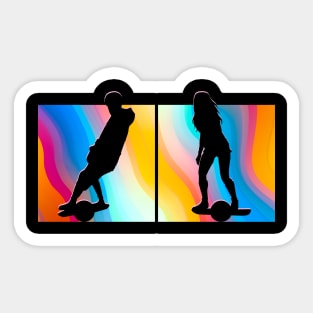 onewheel electric skateboard onewheel float life Sticker